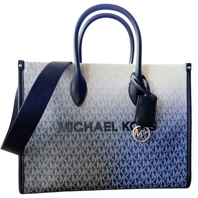 Michael Kors Mirella Medium Tote Ombre MK Logo Signature Bag +