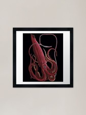 Giant squid Framed Art Print Framed Wall Art Poster Canvas Print Picture