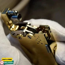 Handmade Brass Mechanical Kerosene Lighter Gasoline Titanium Alloy Collectible