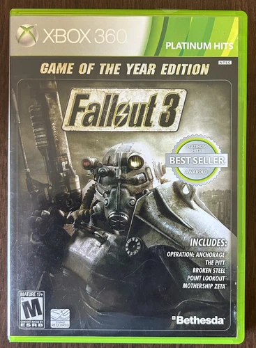 Fallout 3: Game of the Year Edition (Microsoft Xbox 360, 2009) W/ Manual