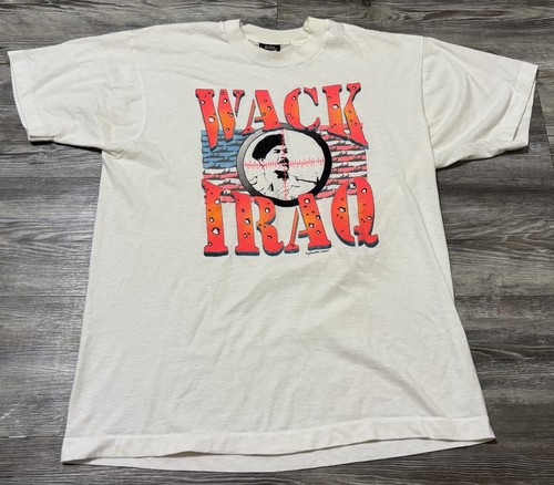 Vintage Screen Stars 90’s Wack Iraq T-Shirt 'WACK IRAQ' Size L men