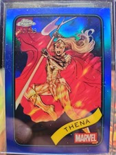 2025 Topps Chrome Marvel Blue Refractor /299 Thena #2