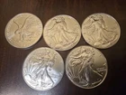 SILVER EAGLE 🦅  (LOT OF 5) 1 Oz 2024 COIN PICKED FRESH FROM TUBE (GEM)