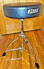 TAMA Drum Throne - Black Adjustable Height Circular Padded Seat Collapsible