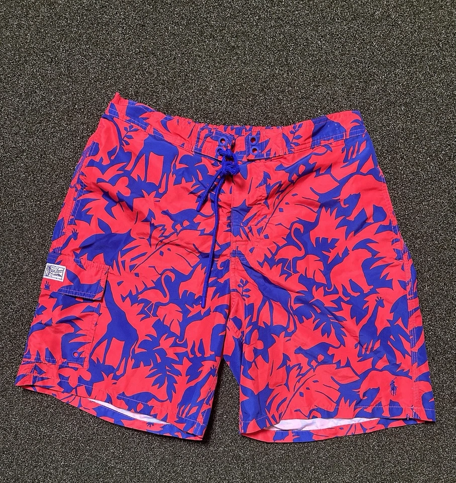 Bañador Polo Ralph Lauren para hombre pantalones cortos grandes rojo/blanco/azul logotipo de pony Foto 2 de 4