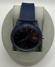 Orologio Lacoste Unisex Blu Navy Oro Rosa 46MM Quadrante Cinturino Silicone Batteria Nuova