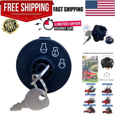 Durable Ignition Key Switch 137-4101 for Lawn Mowers - Fits Toro & Exmark Models