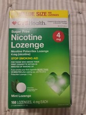 CVS Sugar Free Nicotine Lozenge Mint Box 4mg - 168 Lozenges 7/26 Expire
