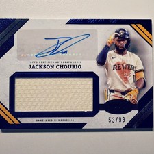 Jackson Chourio - 2025 Topps Tier One - Relic Auto - AJR-JC