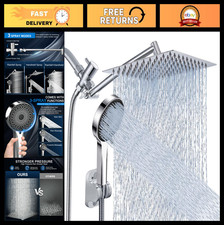 10" Rain Shower Head with Handheld Spray, Adjustable High Pressure Dual Set, 60"