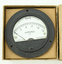 Vintage NOS Triplett DC Amperes Panel Meter 0 to 1.5 Model 321-T