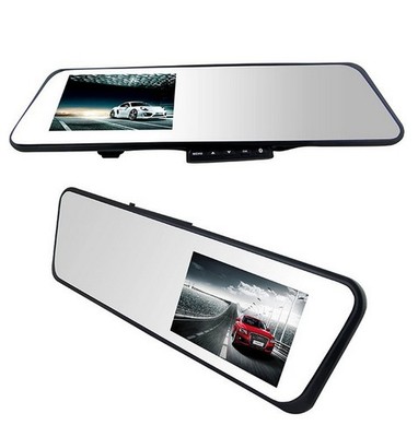 4.3'' TFT LCD Display Touch Screen Dash Camera Rear View Mirror Monitor 1080P DVR