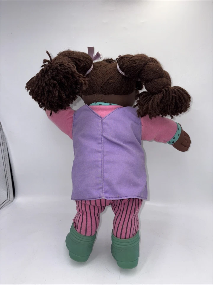 De colección Cabbage Patch Kids Girl 1990 Hasbro 16” primera edición deportiva CPK lunares Foto 3 de 4
