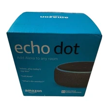 New/Sealed Amazon Echo Dot (3rd Gen) Smart Home Speaker Alexa Black/Charcoal