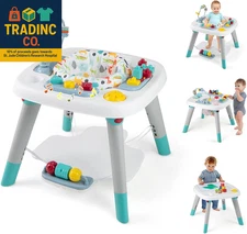 6-In-1 Baby Activity Center, Baby Jumper & Interactive Play Table with 360° Rota