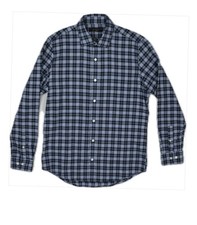 The Men's Store Plaid Flannel Shirt Navy S New 98 14417
