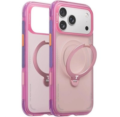 TORRAS Ostand Q3 Air for iPhone 17 Pro Max Case with 360 Magnetic Stand Pink 