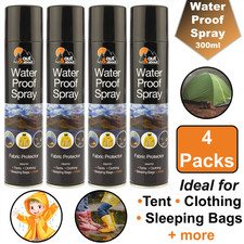 4X Waterproof Spray Fabric Protector 300ml for Clothing Tents Shoes Camping Coat