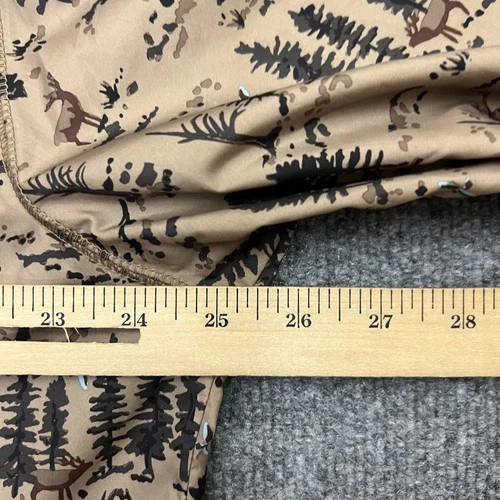 Columbia Jacket Men's Large Tan Hooded Full Zip Deer Tree Print Outdoors image 9