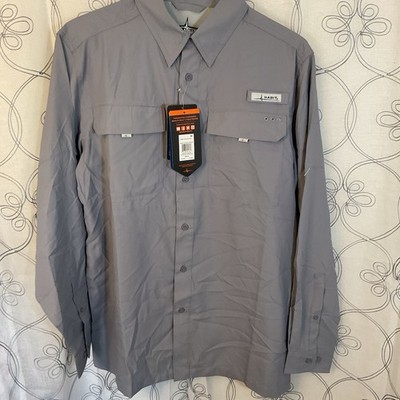 Habit Men's Long Sleeve 40+ UPF Quick Dry Shirt Quicksilver Size Medium