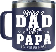 Gifts for Papa, Dad from Daughter Son, Kids - Papa Mug for Fathers Day - Pres...