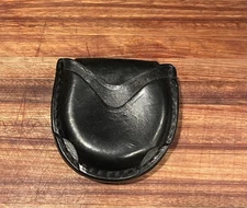 Jay-Pee Black Leather Handcuff Pouch For Duty Belts