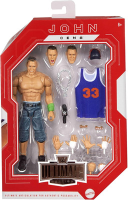 Mattel WWE Ultimate Edition John Cena Set Aus Ca. 15 Cm Großer Actionfigur Und Z