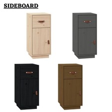 Credenza Organizer Casa Armadio Portaoggetti con 2 Scomparti Legno Massello di Pino