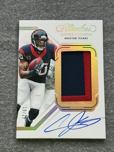 2023 Panini Flawless Patch On Card Autograph Andre Johnson #PA-AJO Texans /25 