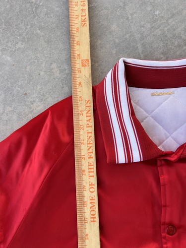 Chaqueta de satén vintage talla XL? Red Santa Cruz Dust Devils años 80 90 cuello - Imagen 11 de 11