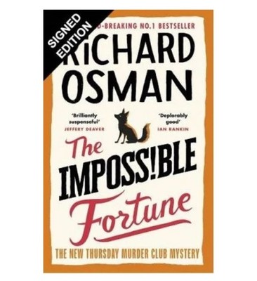 SIGNED Richard Osman Book The Impossible Fortune & COA Thursday Murder Club Auto