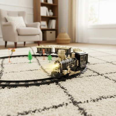 Children's Electric Train Set with Sound & Lights - Perfect for Indoor Fun