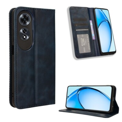 For OPPO A60 4G Magnetic Buckle Retro Texture Leather Phone Case Cover Shell