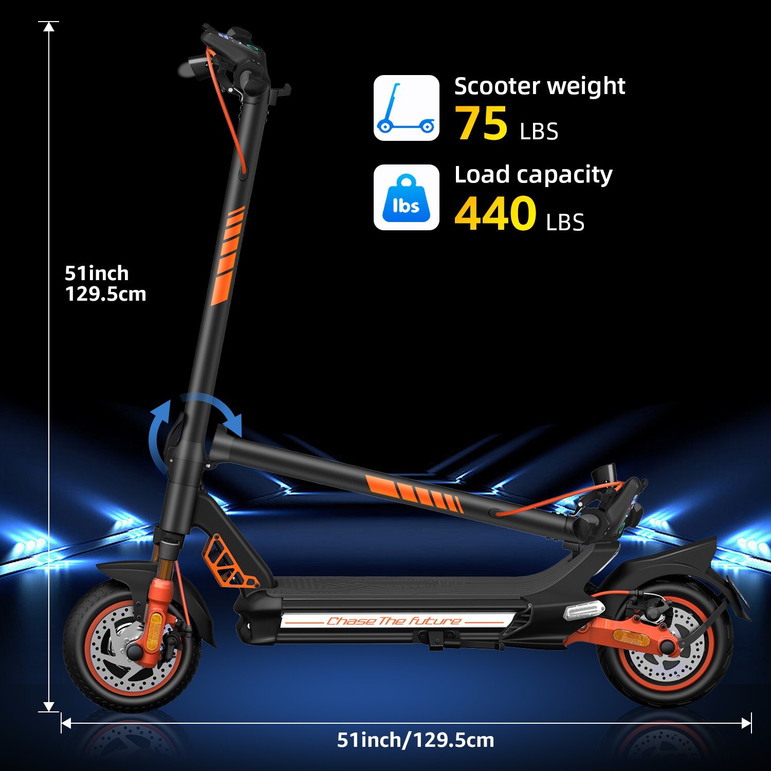 CUNFON RZ1000 Dual Motor Electric Scooter Adults,3200 peak motor,40miles