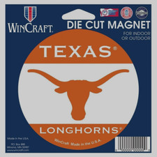 Texas Longhorns NCAA 4 Inch Die Cut magnet in...