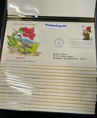 US Official Birds and Flowers of Our Fifty States First Day Cover Collection - Picture 4 of 5
