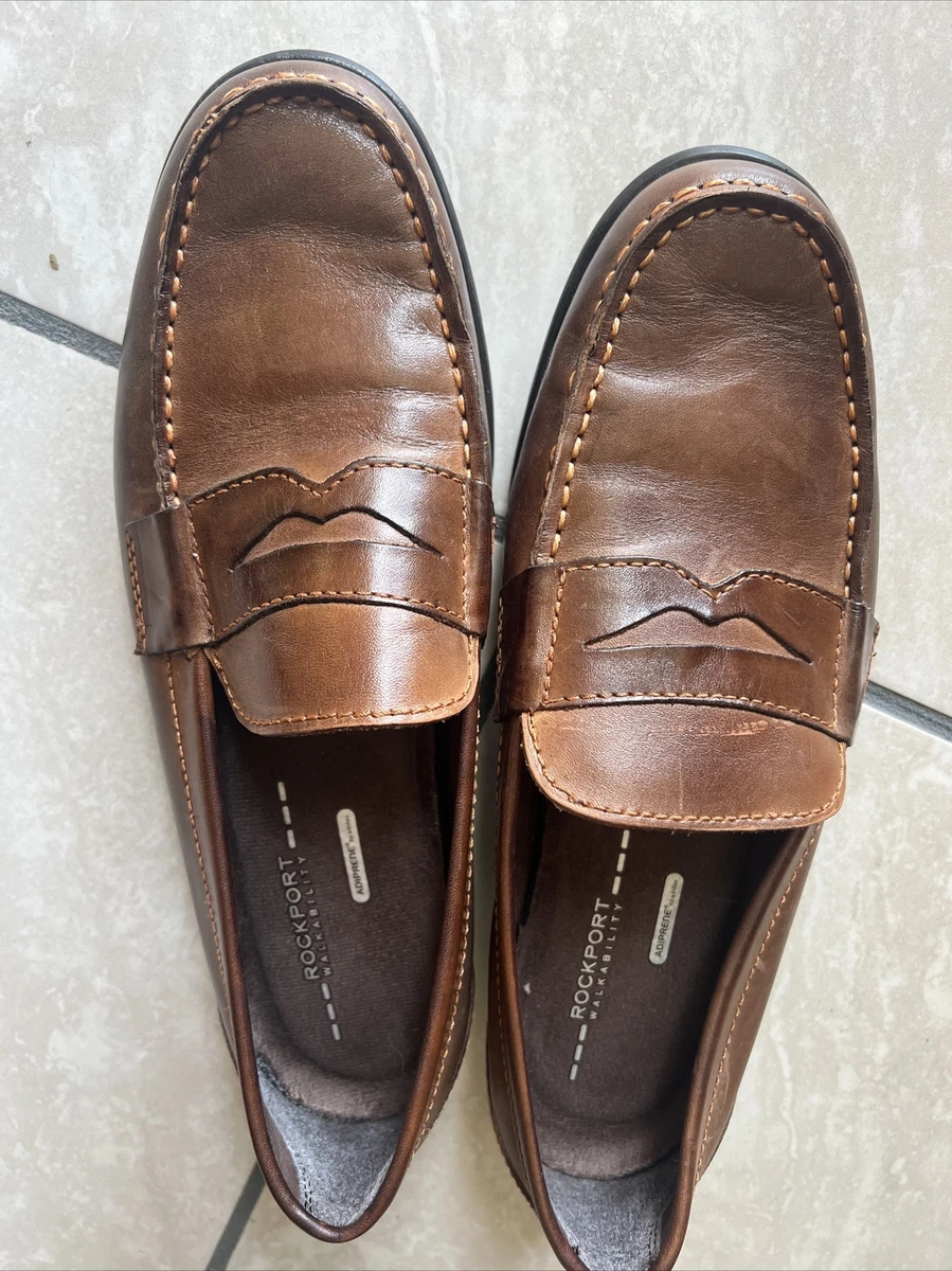 Rockport Walkability Adiprene by Adidas M76444 Penny Loafer Leather Shoe Mens 9