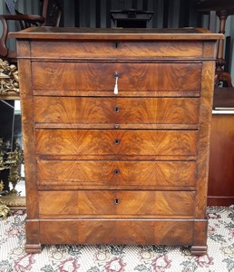 Antique French Walnut Chest Of Drawers Standing Desk Ebay