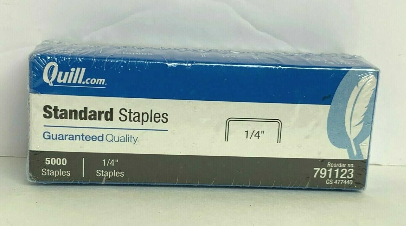 Quill Brand® Standard Staples, 1/4Leg Length, 5,000/Box (35065)