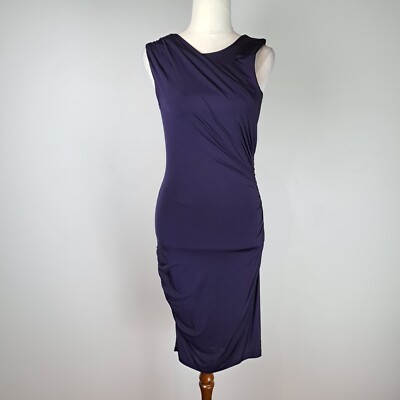 Cue Womens Dress Size 6 Purple Stretch Formal Event Occasion Cocktail Party 