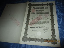 A05 : Wertpapier / Aktie 1902 , Fr.- Wilhelm Eisenbahn / Mecklenburg , Wesenberg