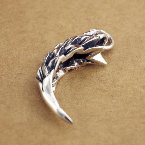 Colgante garra de dragón oriental de plata esterlina vintage joyería para hombre A2345 - Imagen 3 de 6