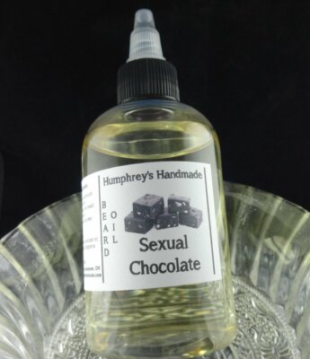 Large 4oz SEXUAL CHOCOLATE Fudge Men's Beard Oil Thick Hair Softener Funny Gag