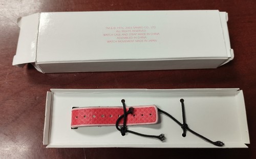 VINTAGE 2003 SANRIO HELLO KITTY ANALOG WATCH PINK PLASTIC UNUSED NEW OLD STOCK - Picture 4 of 4