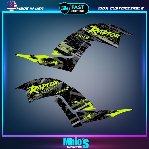 yamaha Raptor 700 700R graphics kit 2013 2018 2020 to 2025 decals stickers atv - Picture 2 of 3