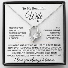 To My Wife Necklace, Christmas Gifts For Women, Anniversary Gift For Wife