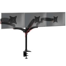 Duronic Monitor Arm Stand DM553 | Triple PC Desk Mount | BLACK | Aluminium | Hei
