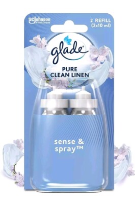 Glade Sense & Spray Pure Clean Leinen Nachfüllpack X2 = 4 Nachfüllpack