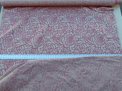By Yard Scalamandre Phoebe Red Silk Brocade Rose Matisse MSRP$256 - Picture 9 of 13