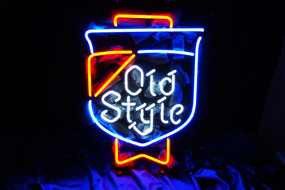 オールドスタイル OLD STYLE BEER ビール ライト ネオンサイン OLD BEER Classic Neon Sign Light Real Glass Wall Workshop